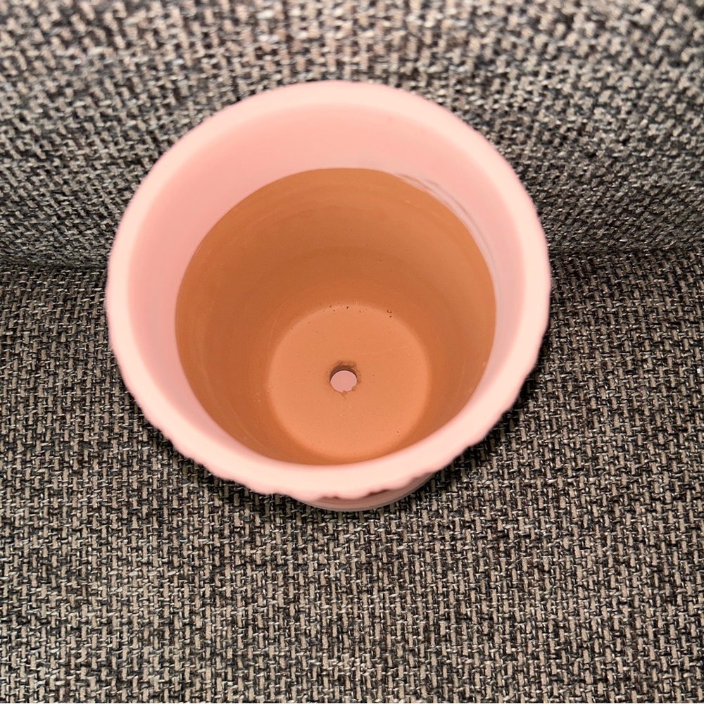 Ribbed Terracotta Flower Pot - Picture 8 of 9